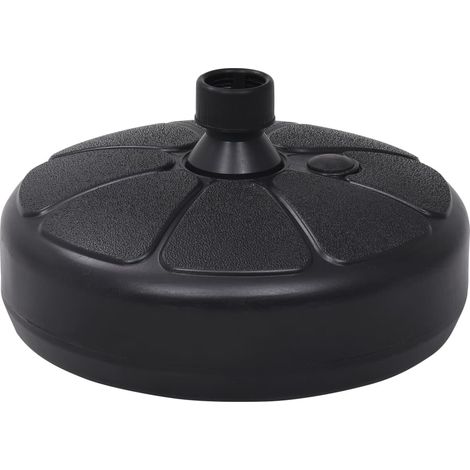 Base de sombrilla rellenable con arena/agua negro 15 L vidaXL