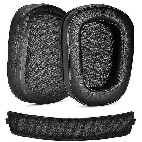 paire de coussinets d'oreille en mousse et cuir pour casques G933, G935 et G633 / G 933 G 935 G 633 (1/4)