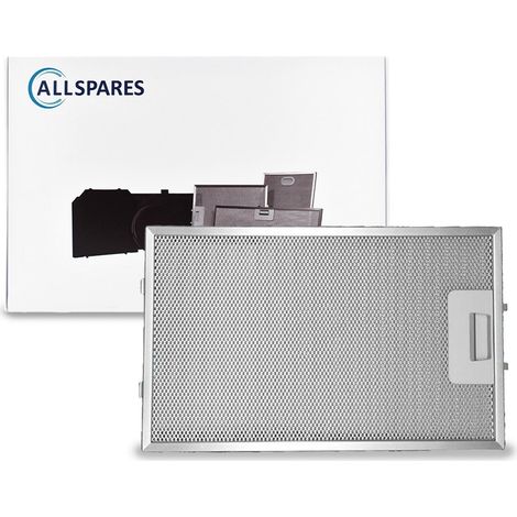 Filtro metálico AllSpares para campanas extractoras compatible con AEG 4055101697 (325x197x10mm) (1/5)