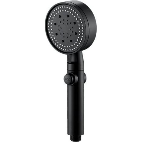Soffione doccia con ugello rotondo e tubo flessibile in acciaio inox. (1/3)