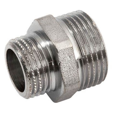 Nipplo doppio mm ridotto cromato lucido  Diametro: 3/4”x1/2” (1/3)