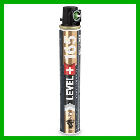 LEVEL+ Gaskartusche 165mm 80ml Fuel Cell Ersatzgas für Nagler L+165 GRÜN - 1 St.