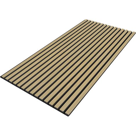 Pannello acustico da parete per interni 60x120 cm in MDF su feltro di poliestere, finitura rovere chiaro, 0,72 m² (SATAKUPANLOT6