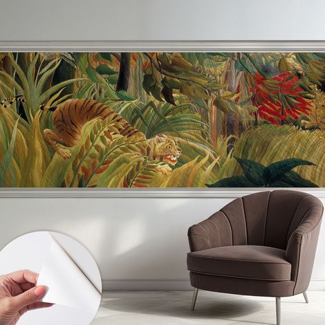 Fotomurale adesivo - parete decorativa - decorazione casa - stile moderno parete - Tigre esotica 250x104 cm (1/5)