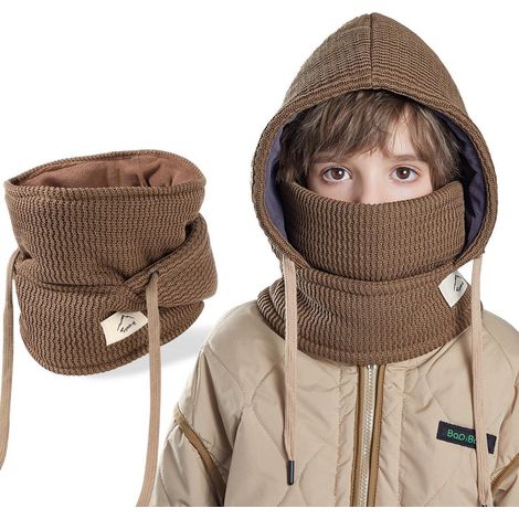 Kinder Sturmhaube mit Kapuze, Thermo Fleece, winddicht, 4-10 Jahre (1/5)