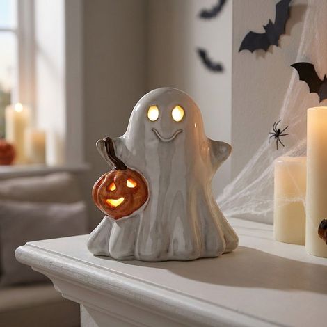 Trick Or Treat Ghost Light Up Ornament (1/2)
