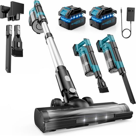 700W/60KPA Aspirateur Balai sans Fil 70min, 2.0 L Aspirateur sans Fil Puissant avec Rechargeable Support Mural, Brosse Anti-Enmêlement Améliorée et OLED Écran Tactile, pour Sols Durs/Animaux/Voiture (1/5)