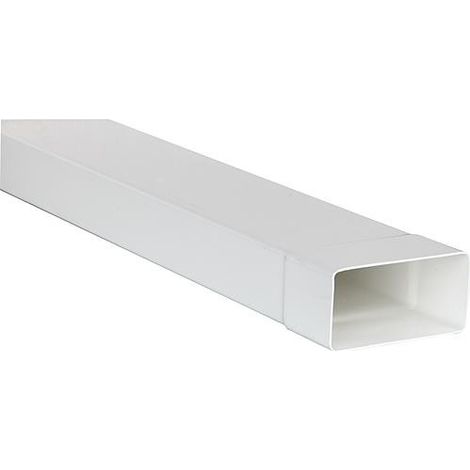 Gaine VMC 125 mm – Tube plat PVC blanc 1,0 m – Faible perte de pression – Résistante jusqu'à 70°C – Upmann