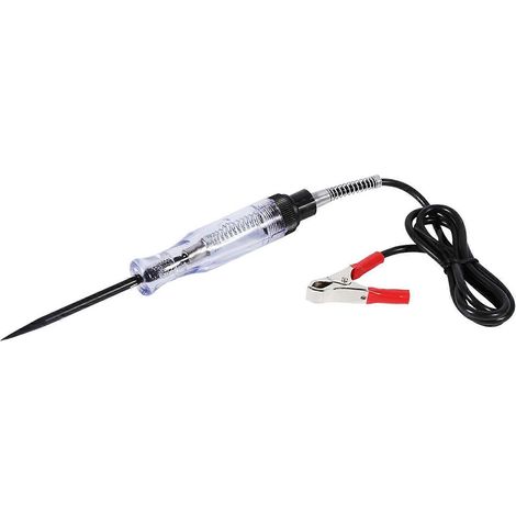 Testeur de tension automobile (6 V, 12 V, 24 V CC) avec sonde de test longue et testeur à ampoule (1/5)