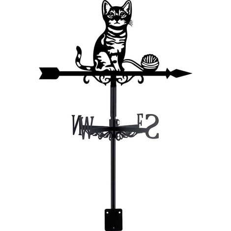Girouette de Jardin Exterieur pour Chat Girouette de Toit Girouettes à Boule en Ficelle pour Chat Girouette Décorative Indicateur de Métal Girouette Deco Jardin Exterieur (1/5)