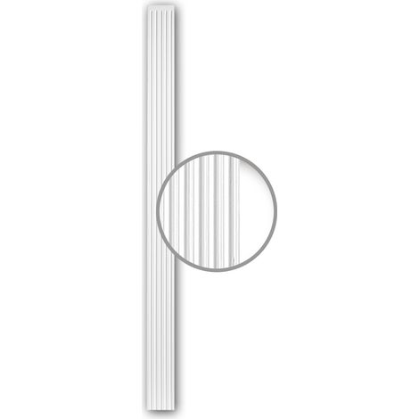 Profhome Decor – Fût de pilastre décoratif Néo-Classicisme blanc – Mousse polyuréthane rigide – Longueur 13,5 cm, largeur 201 cm, hauteur 2 cm