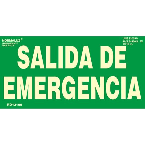 Panneau de sortie de secours 32x16cm RD11106