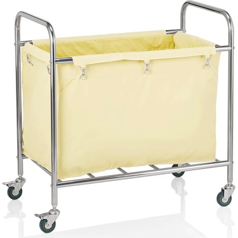Chariot à Linge Chromé avec 4 Roulettes 90 x 54 x 92 cm - Was Germany