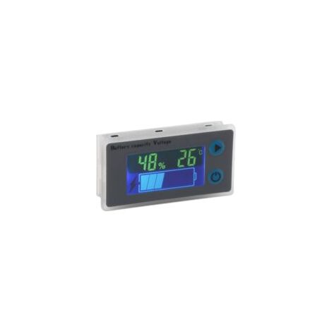 Voltmetro 12V per il monitoraggio della capacità della batteria, indicatore di livello della batteria programmabile da 10 a 100V - Crezuo