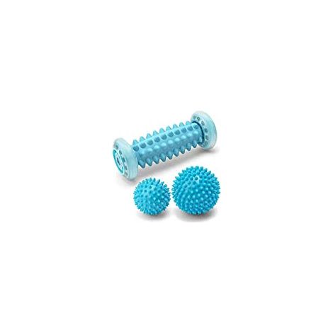 Lot de 3 balles de massage pour les pieds en forme de hérisson, rouleau de massage pour les pieds, balle de réflexologie, masseur pour soulager la fasciite plantaire, la relaxation et les douleurs mus