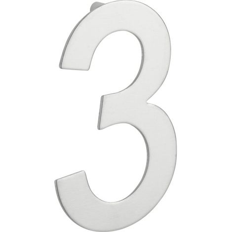 Chiffre 3 à visser inox 100mm – Acier inoxydable 304 – Fixation à vis pour installation durable – Numéro d'adresse résistant aux intempéries (1/3)