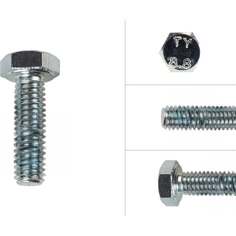 Sechskantschrauben verzinkt M6 x 25 mm - 200 Stück