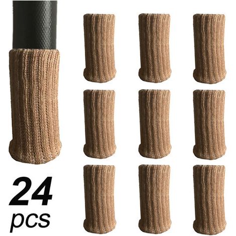 Set di 24 tappetini protettivi per mobili, molto elastici, antiscivolo, per gambe di sedie, diametro da 2,5 a 5 cm.