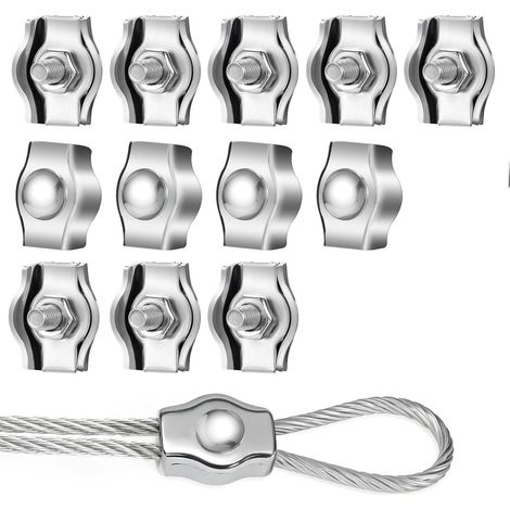 Pack of 12 metal cable ties - 4 mm - 304 stainless steel cable tie - 304 stainless steel cable tie - Fixed (M2)