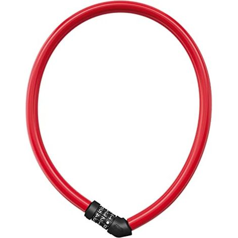 ABUS Serratura a cavo 4408C - serratura a combinazione - cavo in acciaio lungo 65 cm con rivestimento in plastica - livello di sicurezza 2