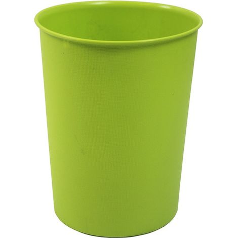 Quality Vibrance Green Lightweight Plastic Waste Paper Basket Bin (1/3)