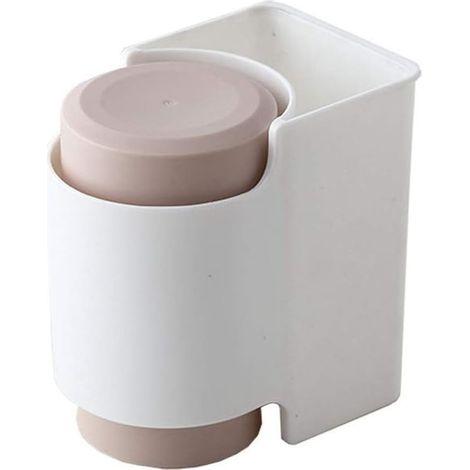 Boîte à brosse à dents, support de stockage de dentifrice, tasse de bain de bouche à forte adsorption suspendue (couleur: rose) (1/5)