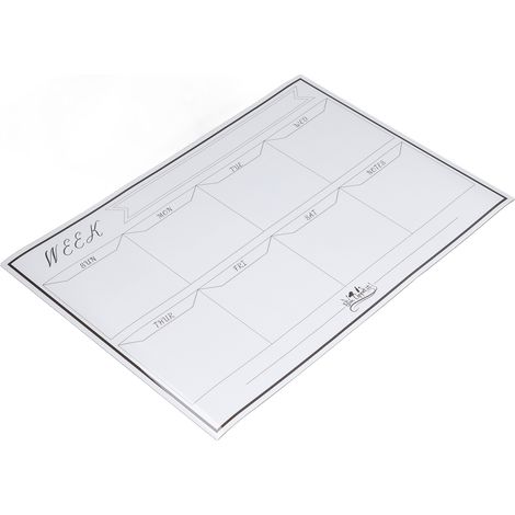 Lot aimanté planificateur hebdomadaire, tableau blanc effaçable pour enfants dessin, adhésif magnétique bureau enseignement frigo (lot BBT-003) (1/5)