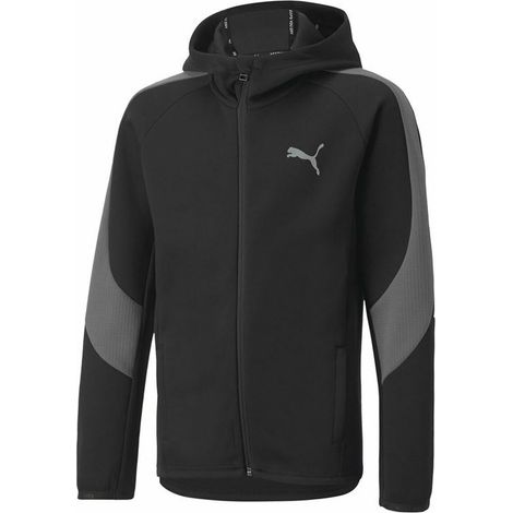 Felpa con cappuccio Puma Evostripe FZ da ragazzo, nera, codice 67006801, taglia 140 (1/5)