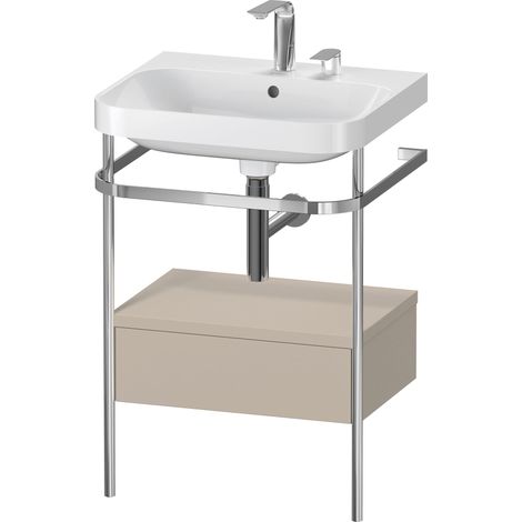Set c-bonded Duravit Happy D.2 Plus con consola metálica y cajón,