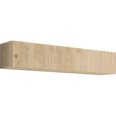 Meuble mural Fly 50 - Bois MDF chêne Hickory Jackson - 160 x 30 x 29 cm - Livraison gratuite (1/3)