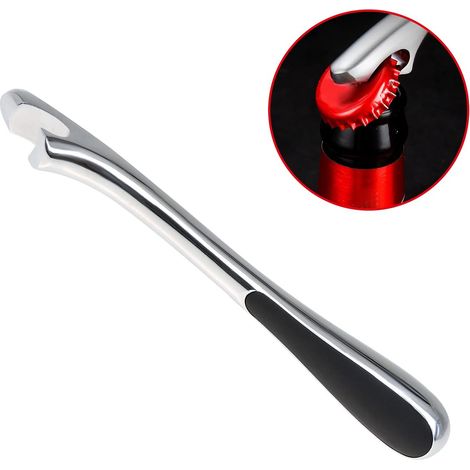 Flaschenöffner, Bierflaschenöffner, robuster Bierflaschenöffner aus Metall mit rutschfestem Gummigriff, ideal für Familien, Restaurants, Partys und als Geschenk