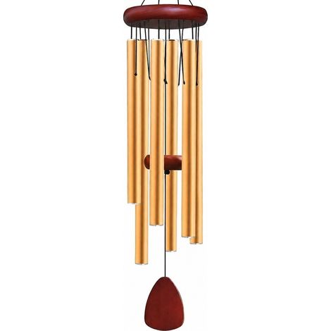 Carillon éolien en métal, tube en aluminium, 66-173 cm, noir/or/or rose, décoration intérieure/extérieure pour jardin, doré 94 cm (1/4)