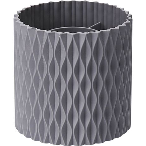 Support Pour Brosse À Maquillage - Organisateur Cosmétique Ronde 5 Compartiments - Rangement Pour Rouge À Lèvres Accessoires Capillaires Outils De Beauté - Bureau Salle De Bain Coiffeuse - Gris - 1 Pi (1/4)