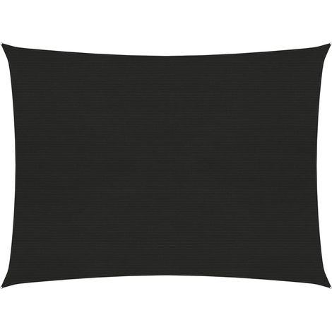 Vela ombreggiante/ombrellone 160 g/m² 3 x 4 m HDPE nero 020009203