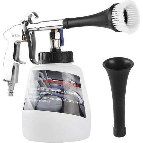 Pistolet de nettoyage, pulvérisateur d'air comprimé automatique avec brosse de buse, adapté à l'entretien intérieur de voiture et au nettoyage domestique. (1/4)