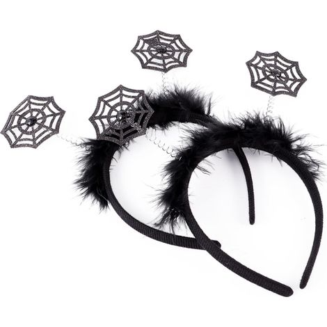 Lot de 2 bandeaux décoratifs créatifs pour Halloween, avec motif chapeau de sorcière, pour adultes, garçons et filles. Accessoires de cheveux amusants pour les fêtes d'Halloween et le cosplay. (1/2)
