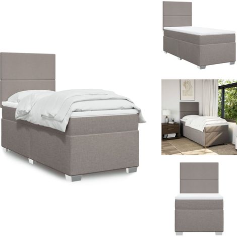 Boxspringbett mit Matratze Taupe 80x200 cm Stoff - Boxspringbett - Doppelbett - Bettenrahmen - Tapete - Schlafsofa (1/5)