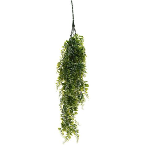 Lot de 2 fougères artificielles suspendues, plantes en plastique résistantes aux UV. (1/5)