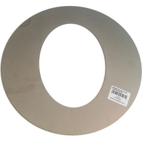 Rosone placca ellittica inox spessore 5 decimi aisi 304, diametro 80mm (1/2)