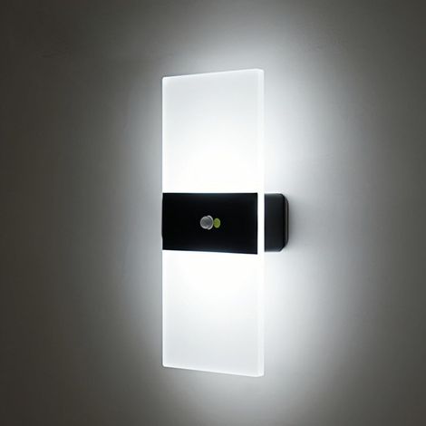 Applique murale d'intérieur avec détecteur de mouvement - Veilleuse carrée rechargeable par USB - Luminosité réglable magnétique sans fil LE2534 - Noir [Classe énergétique A] (1/5)