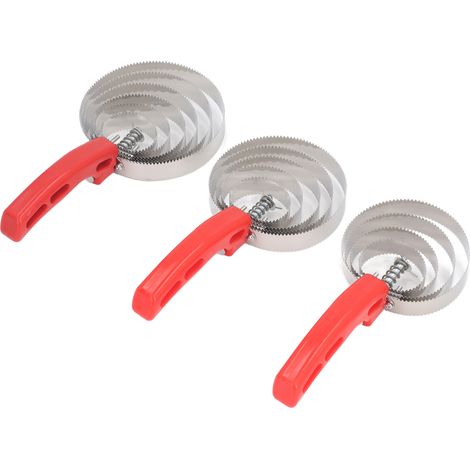 Ensemble de 3 peignes à curry pour chevaux, multi-usages, à 4, 5 ou 6 anneaux, double face, en acier inoxydable, pour bovins, chevaux, chèvres et chiens. (1/5)