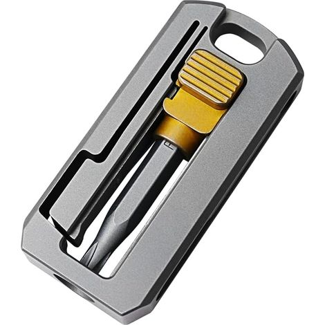 Tournevis Magnétique en Alliage de Titane, Petite Combinaison D'Entretien, Outils Portables Multifonctionnels D'Extérieur (1/5)
