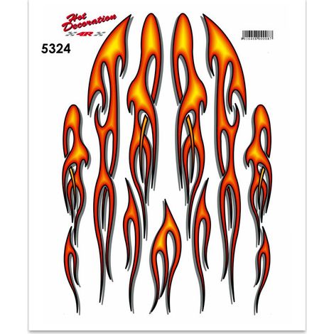 Adesivi Stickers Midi Fiamme 35 x 25 cm (1/4)