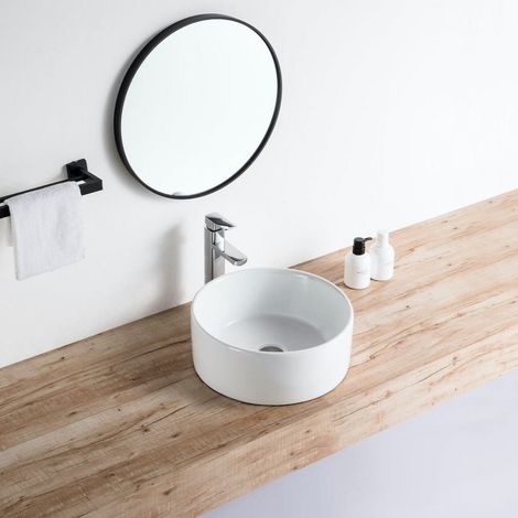 Aufsatzwaschbecken aus glasierter Keramik VARRIA Ø46 cm