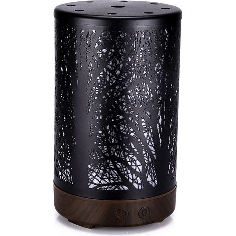 Diffuseur huiles essentielles 150 ml métal, ultrasonique LED 7 couleurs (1/5)