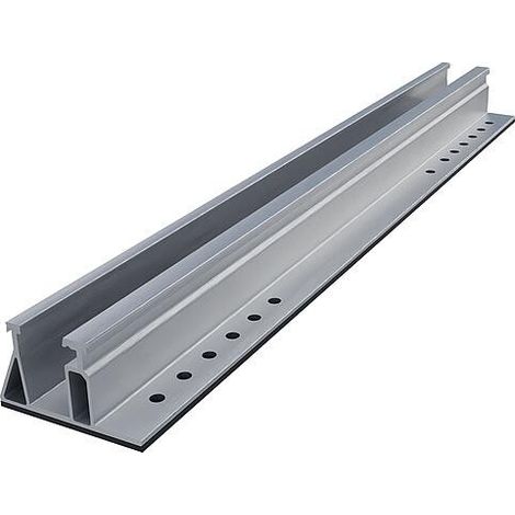 Rail trapézoïdal en tôle HK l:375 26 aluminium, l:375 mm, trou 26x5 mm