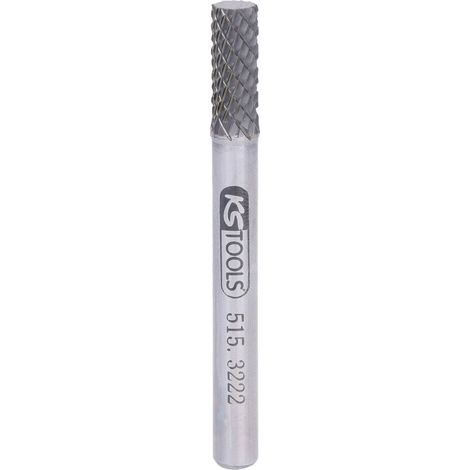Ks Tools – Fraises HM forme A 6mm – Coupe nette pour acier dur – Longueur 61mm – Denture croisée pour fraisage optimal (1/5)