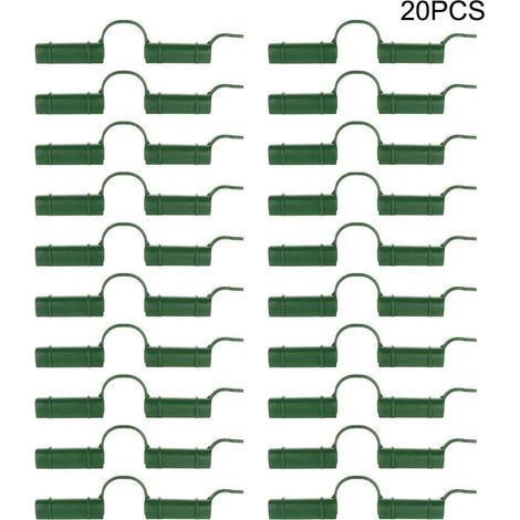 Lot de 20 clips de fixation pour serre - Pour tube de serre - Outil fixe - Pour bâche de jardin - Protection solaire. 1.1cm (1/5)