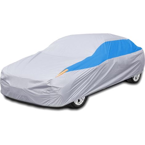 Waterproof Car Cover Waterproof Anti-UV Breathable Dustproof Rain Scratches Snow Silver 490 x 190 x 150 cm (1/5)
