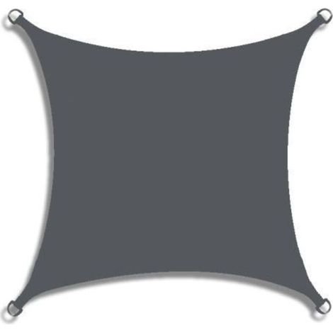Voile d'Ombrage Rectangulaire Imperméable, Polyester Oxford Protection UV 95 %, Indéchirable, Protection Solaire d'Extérieur pour Jardin, Balcon, Terrasse, Patio, Camping(gris foncé,2x4m)-Crezuo (1/5)